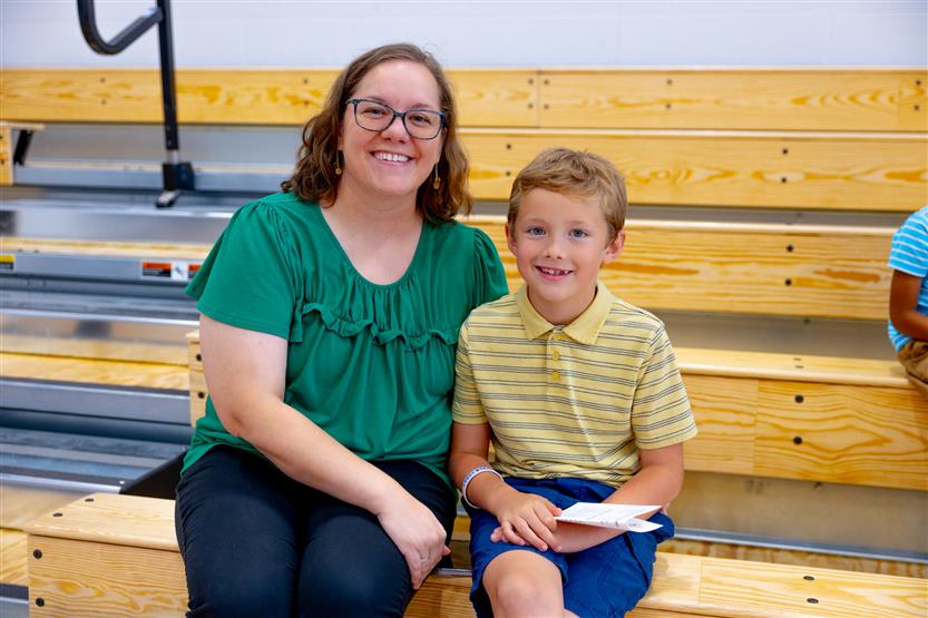 Students cut ribbon at new school